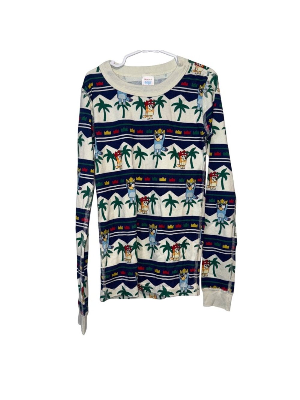 NWT Bluey Kids Long-Sleeve Organic Cotton Pajama Top Size 10